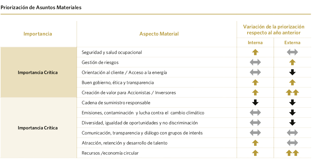Priorización de Asuntos Materiales